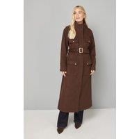 Wallis Chocolate Coat Womens Smart Jackets & Coats