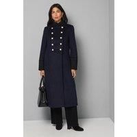 Wallis Navy Coat Womens Smart Jackets & Coats