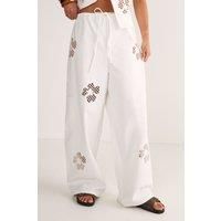Nastygal White Cargo Trousers Womens Daywear Trousers