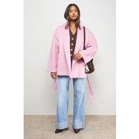 Oasis Pink Coat Womens Daywear Jackets & Coats