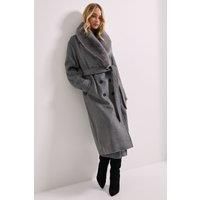 Dorothy Perkins Grey Coat Womens Daywear Jackets & Coats