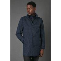 Maine Navy Funnel Neck Coat Mens Casual Jackets & Coats