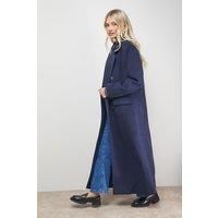 Oasis Navy Coat Womens Daywear Jackets & Coats
