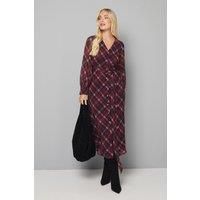 Wallis Burgundy Fit & Flare Dress Womens Daywear Dresses