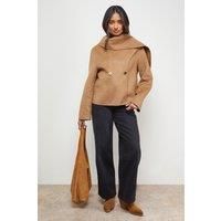 Oasis Chocolate Coat Womens Daywear Jackets & Coats