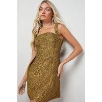 Oasis Gold Mini Dress Womens Occasion Dresses