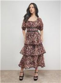 Oasis Animal Dress Womens Casual Dresses