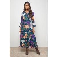 Oasis Floral Midi Dress Womens Casual Dresses