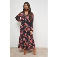 Oasis Floral Midi Dress Womens Casual Dresses