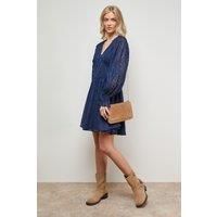 Oasis Navy Mini Dress Womens Daywear Dresses