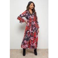 Oasis Floral Midi Dress Womens Daywear Dresses