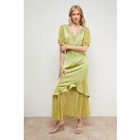Oasis Chartreuse Midaxi Dress Womens Occasion Dresses