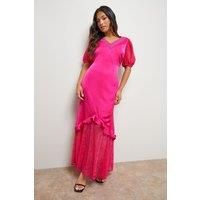 Oasis Fuchsia Midaxi Dress Womens Occasion Dresses