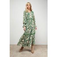 Oasis Floral Midaxi Dress Womens Daywear Dresses