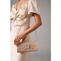 Dorothy Perkins Champagne Clutch Womens Occasion Bags & Purses