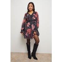 Oasis Floral Mini Dress Womens Daywear Dresses