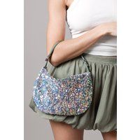 Womens Faith: Ibiza Sequin Detail Shoulder Bag