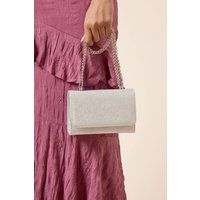 Dorothy Perkins Silver Cross Body Bag Womens Occasion Bags & Purses