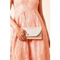 Womens Atlanta Ruched Detail Clutch Bag