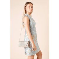 Womens Atlanta Ruched Detail Clutch Bag