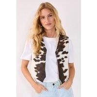 Nastygal Animal Waistcoat Womens Daywear Jackets & Coats