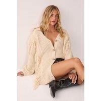 Nastygal Cream Cardigan Womens Daywear Jumpers & Cardigans