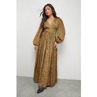 Petite Premium Satin Open Back Maxi Dress