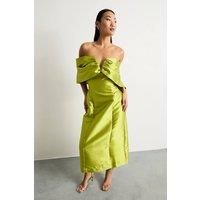 Warehouse Chartreuse Dress Womens Casual Dresses
