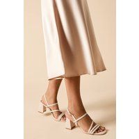 Dorothy Perkins Beige Heeled Sandals Womens Daywear Heels