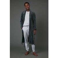 Maine Men's Grey Shawl Collar Dressing Gown | Size: Small
