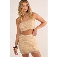 Nastygal Champagne Crop Top Womens Occasion Tops