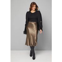 Wallis Pewter Midi Skirt Womens Daywear Skirts