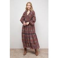 Oasis Brick Red Maxi Dress Womens Daywear Dresses