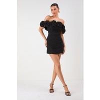 Misspap Black Mini Dress Womens Occasion Dresses