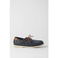 Navy Leather Boat Shoes