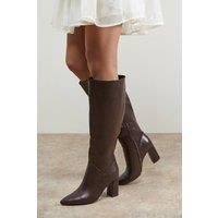 Oasis Brown Knee High Boots Womens Casual Boots