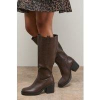 Oasis Brown Knee High Boots Womens Casual Boots