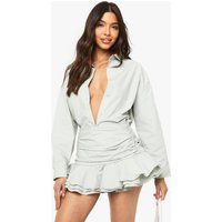 Womens Ruffle Micro Mini Skirt