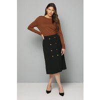 Wallis Black Wrap Skirt Womens Smart Skirts