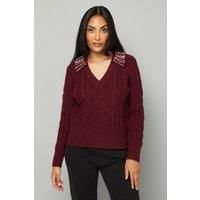 Wallis Plum Jumper Womens Daywear Jumpers & Cardigans