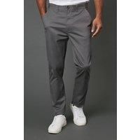 Debenhams Men's Grey Premium Slim Fit Chino Trouser | Size: 34R