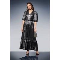 Dorothy Perkins Silver Maxi Dress Womens Party Dresses