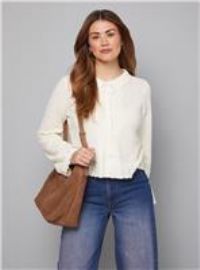 OASIS Trumpet Sleeve Textured Cardigan S