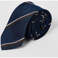 Mens Navy Heritage Stripe Tie - One Size