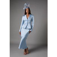 Coast Dusty Blue Midi Skirt Womens Occasion Skirts