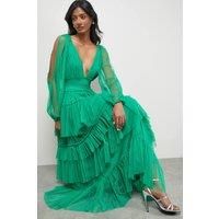 Warehouse Green Maxi Dress Womens Occasion Dresses