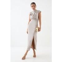 Misspap Champagne Midi Dress Womens Occasion Dresses