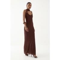 Misspap Chocolate Maxi Dress Womens Party Dresses
