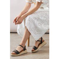 Wallis Black Wedges Womens Daywear Sandals