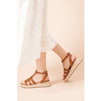 Dorothy Perkins Tan Wedges Womens Casual Sandals